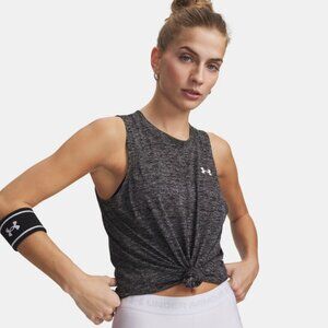NWT Under Armour Women's Size Medium UA Tech Twist Tank Top Dark Charcoal Grey